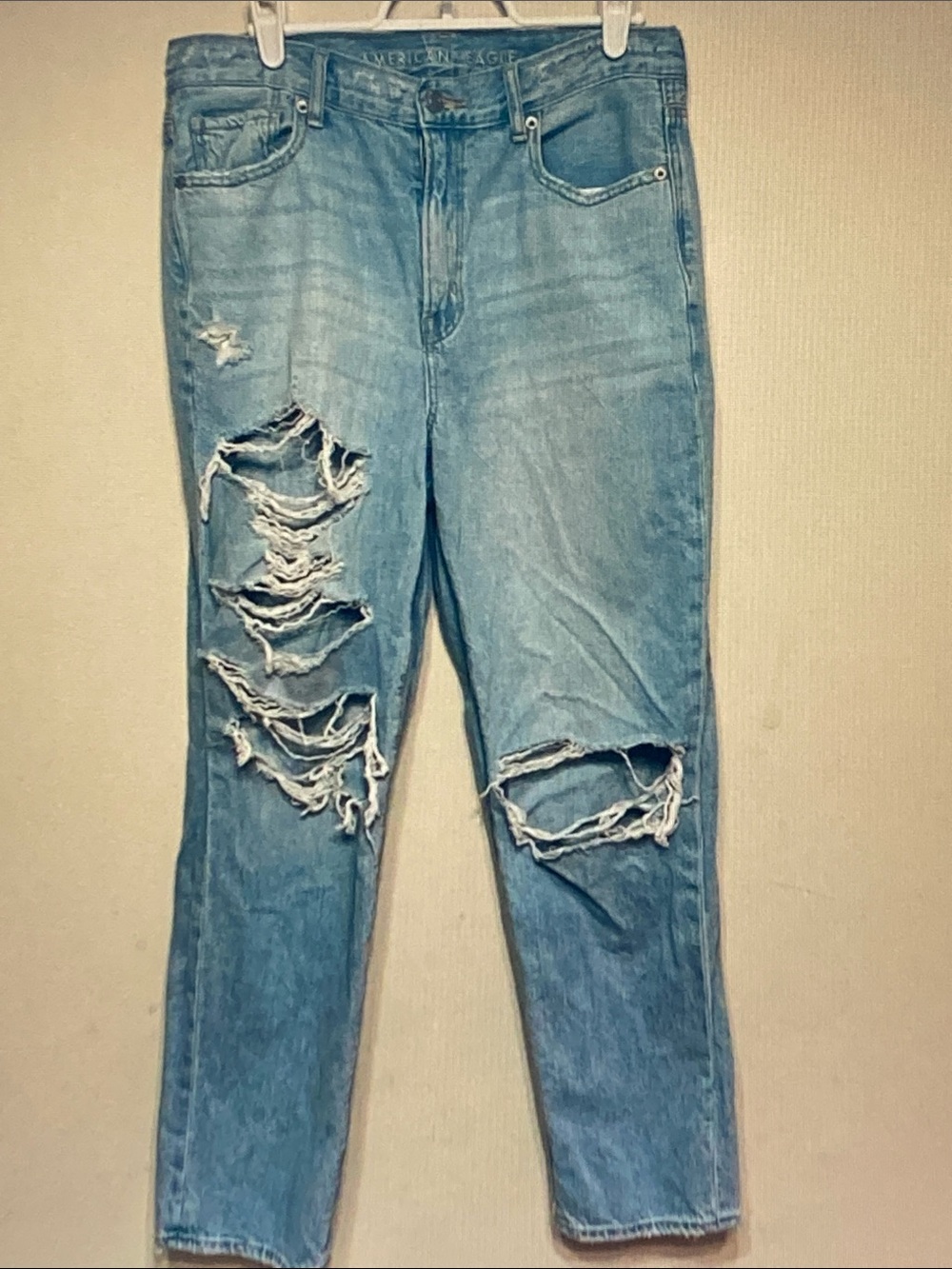 American Eagle Outfitters Distressed Light Blue Skinny Jeans